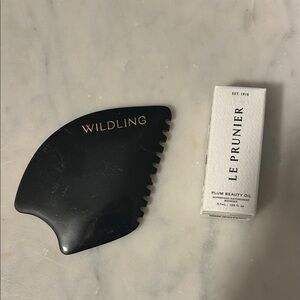 Wildling Gua Sha Empress Facial Stone  and Le Prunier Plum Beauty Oil